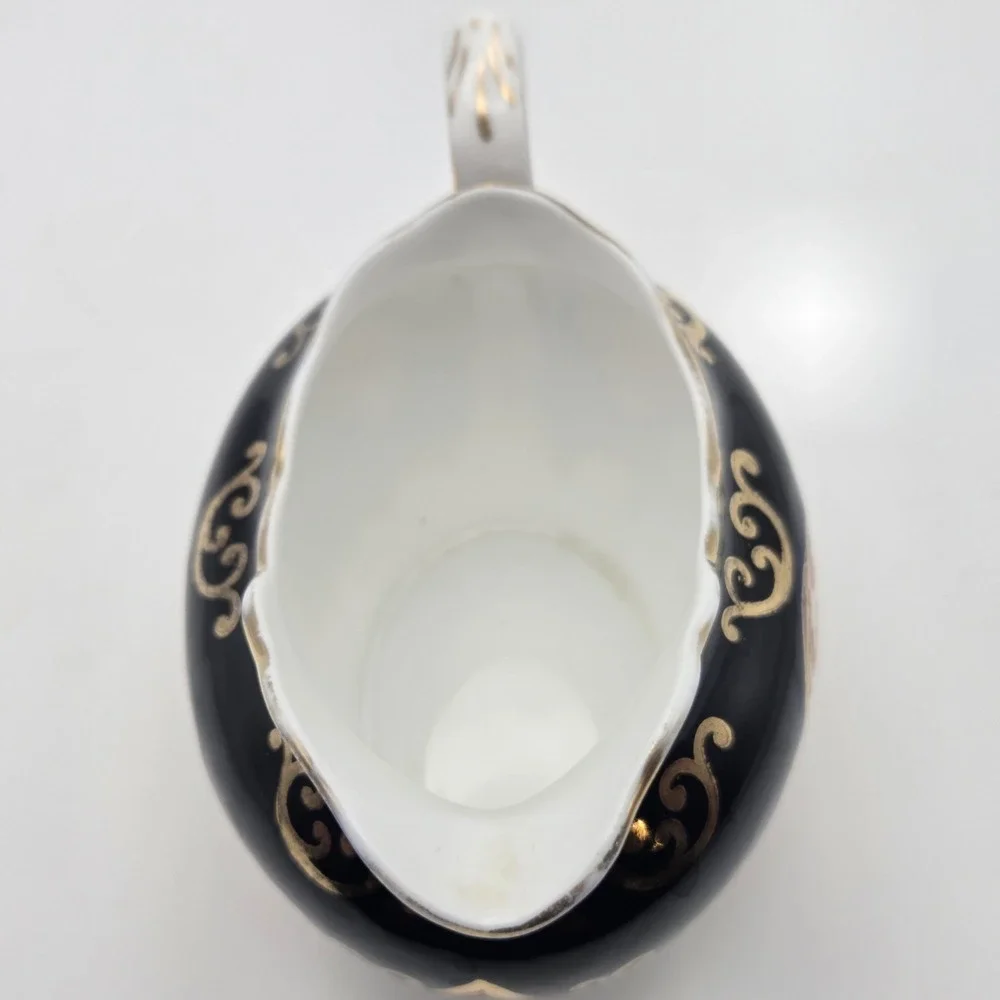 Vintage Royal Albert Crown China Heirloom‎ Derby Creamer Cobalt Blue
